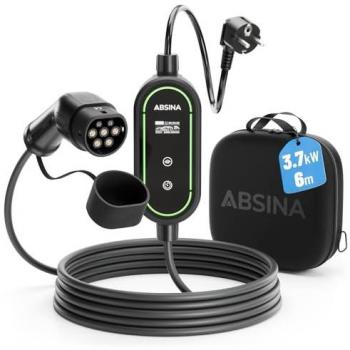 ABSINA Schuko-Ladekabel für Elektrofahrzeuge
