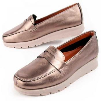 Mocasines Femininos Meilis Grey PURAPIEL