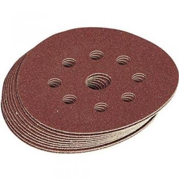 Draper Professional Grade Sanding Discs, Diameter: 125 mm, Grit: 100 (Pack of 10)