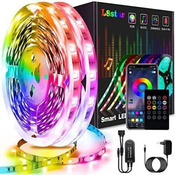 L8star 10.2m LED Streifen mit RGB-Farbwechsel und Bluetooth-Steuerung
