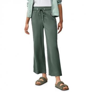 Pantalon Femme Vert en Viscose à Jambes Larges Cecil XL