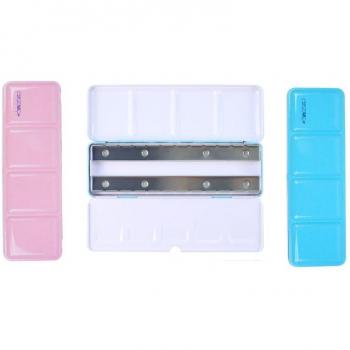Aquarellfarbe Palette Metallbox 24 mit 14 vollen und 24 halben Pfannen