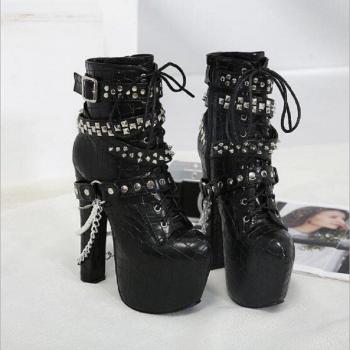 Zapatos de mujer estilo punk con tacón alto