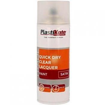 PlastiKote Quick Dry Clear Lacquer 400ml Satin