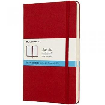 Cuaderno Moleskine Rojo Punteado Tapa Dura Grande