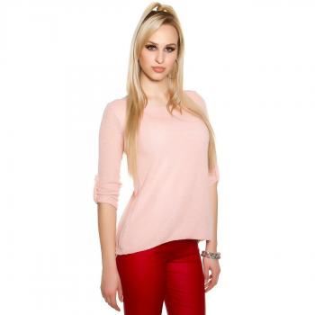 S/M Langarmshirt Mit-Melange‑Effekt