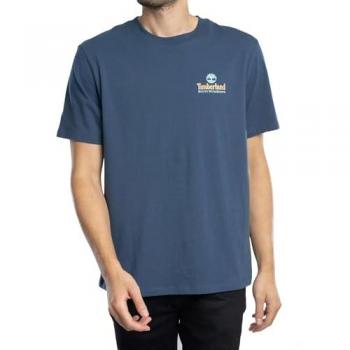 Timberland Dark Blue Illustrated Tree Logo T-Shirt for Men