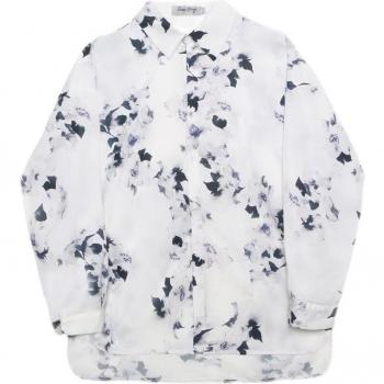 IEFB Men's Loose Fit Floral Shirt