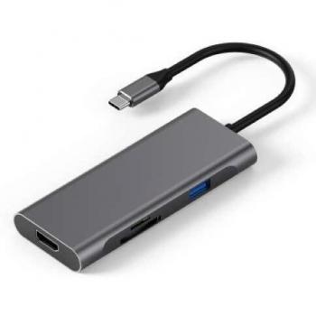 Connectland Adaptateur USB-C 7 en 1 Aluminium
