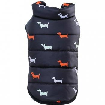 Abrigo de Cuello de Piel para Cachorros y Perritos