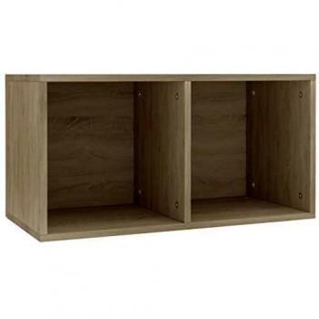 Scaffale per Vinili Rovere 71x34x36 cm in Legno
