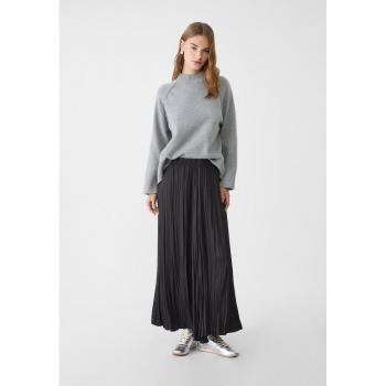Gonna Lunga Nero Satinato Stradivarius M