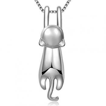 Collier chat en argent 925 – Ategazza, 2 × 0,5 cm