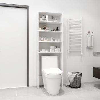 Meuble pour machine à laver et sèche-linge Blanc 64x24x190 cm