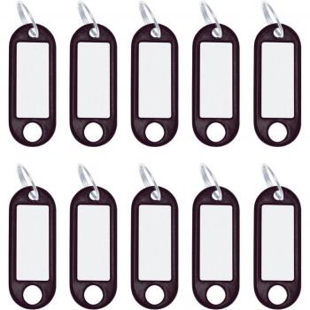 0 Schlüsselanhänger schwarz mit Ring 5,2x2,1x0,3cm WEDO®