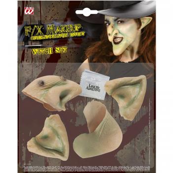 Halloween‑Show‑Set: 5‑teilige Latextheater-Hexen (Widmann 4141W)