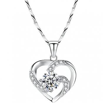 Collier de dames en argent 925 – Pendentif cœur