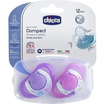 Chicco Succhietto Compact Girl per 16-36 Mesi, confezione da 2 pezzi