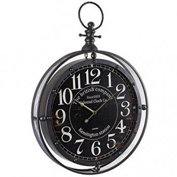 Montre à Gousset Rétro en Métal Noir Extra Large