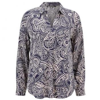 Betty Barclay Langarm Bluse Damen 36 Blau Viskose Casual Schnitt