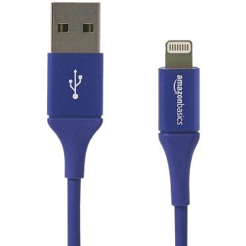 AmazonBasics USB A to Lightning Premium Collection Cable, 6 Feet (Blue)