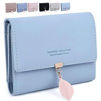 ZhengYue Hellblaue Mini-Geldbörse für Frauen