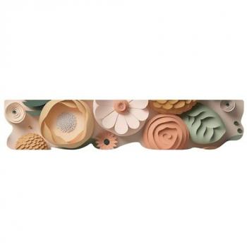 Tapis PVC Façonné Fleurs Colorées 50x240 cm