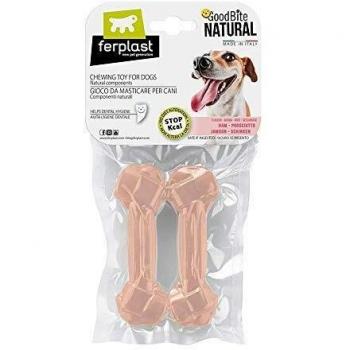 Goodbite Natural OS Jambon (S) – 40 g, deux jouets à mâcher Ferplast – Taille : 11 × 3