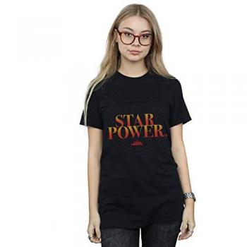Marvel Ladies Captain Marvel Star Power Boyfriend Fit T-Shirt