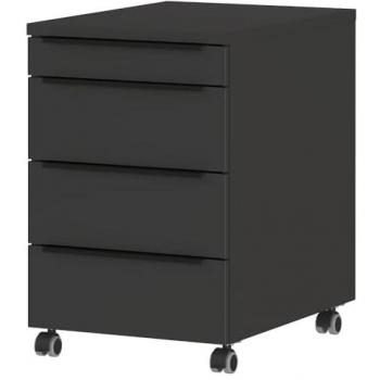 Lomadox Rollcontainer mit 4 Schubladen, graphit