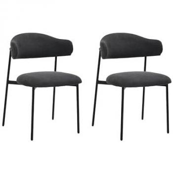 ByLIVING Esszimmerstuhl »Jersey (2er-Set)«, (Set), Gestell Metall schwarz, Küchenstuhl, Webstoffbezug, diverse Farben