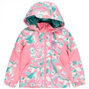 Giacca Roxy Snowy Tale Softshell Bambini Rosa Chiaro Verde 4-5 Anni