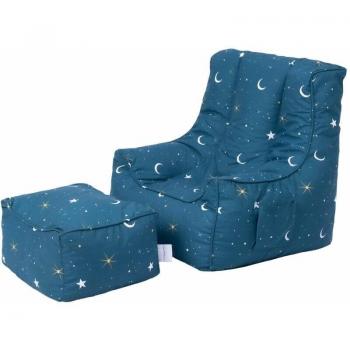 Fauteuil Poire avec Pouf pour Enfants