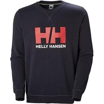 Men's Black Helly Hansen Sweatshirt with HH Logo Crew Neck and size M