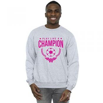 DC Comics Mens Wonder Woman Play Like A Champion Sweatshirt L