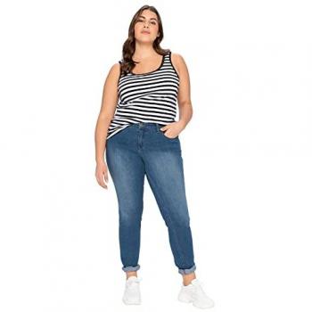 Sheego Curvy Stretch-Jeans Damen in Blau, Größe 80