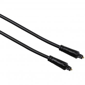 Optisches Audiokabel von Hama mit ODT-Stecker und Toslink-Verbindung (vergoldet), Länge 0,3 m