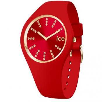 Silicone Ice Cosmos Red Gold Women's Watch