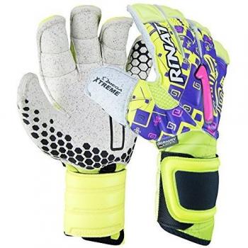 Rinat Torwarthandschuh „Asymetrix“ – Neon Gelb/Lila, Erwachsene, Größe 8