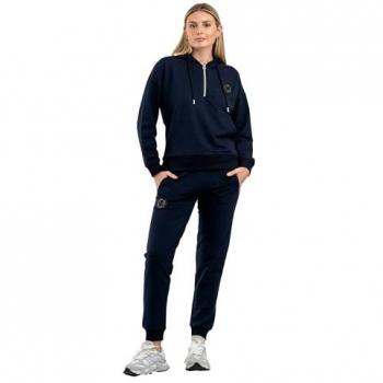 Tom Barron Sportset Dames Trainingspak Halverit Kangoeroezak