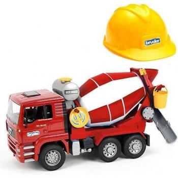 Bruder MAN TGA: Hormigonera y Casco de Obra