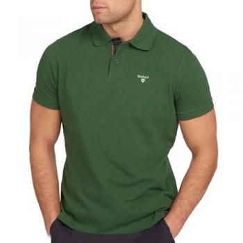 Vestido Polo Barbour Pique Masculino Verde Carrera