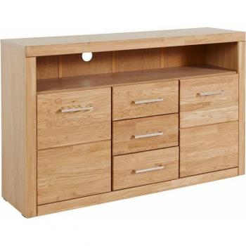 Eiche Teilmassiv Sideboard „Ribe“ (B:130 cm) – Home Affaire