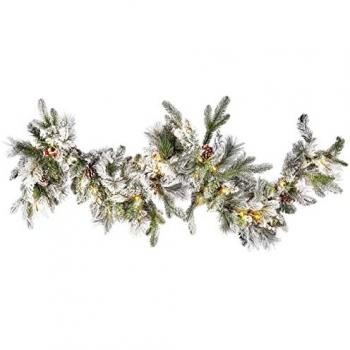 LED Snowy Christmas Garland 180 cm Pre-Lit