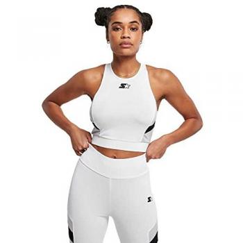 Bílo-černý dámský cropped top pro sport