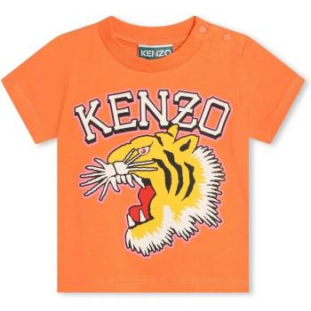 T-shirt Kenzo Kids rouge avec dessin frontal UNISEXE 6M