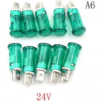 10pcs Neon Pilot Lights Panel Mount 220V 110V 12V/24VDC MDX-11A