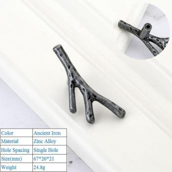 Silver Tree Branch Drawer Knob