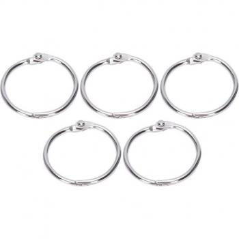 30mm Silver Metal Circlip Rings for Loose Leaf Binders (5 pcs)