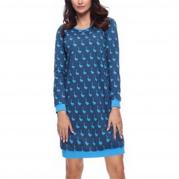 Merry Style Damen Nachthemd MS10-180 (Blaue Gans, XL)